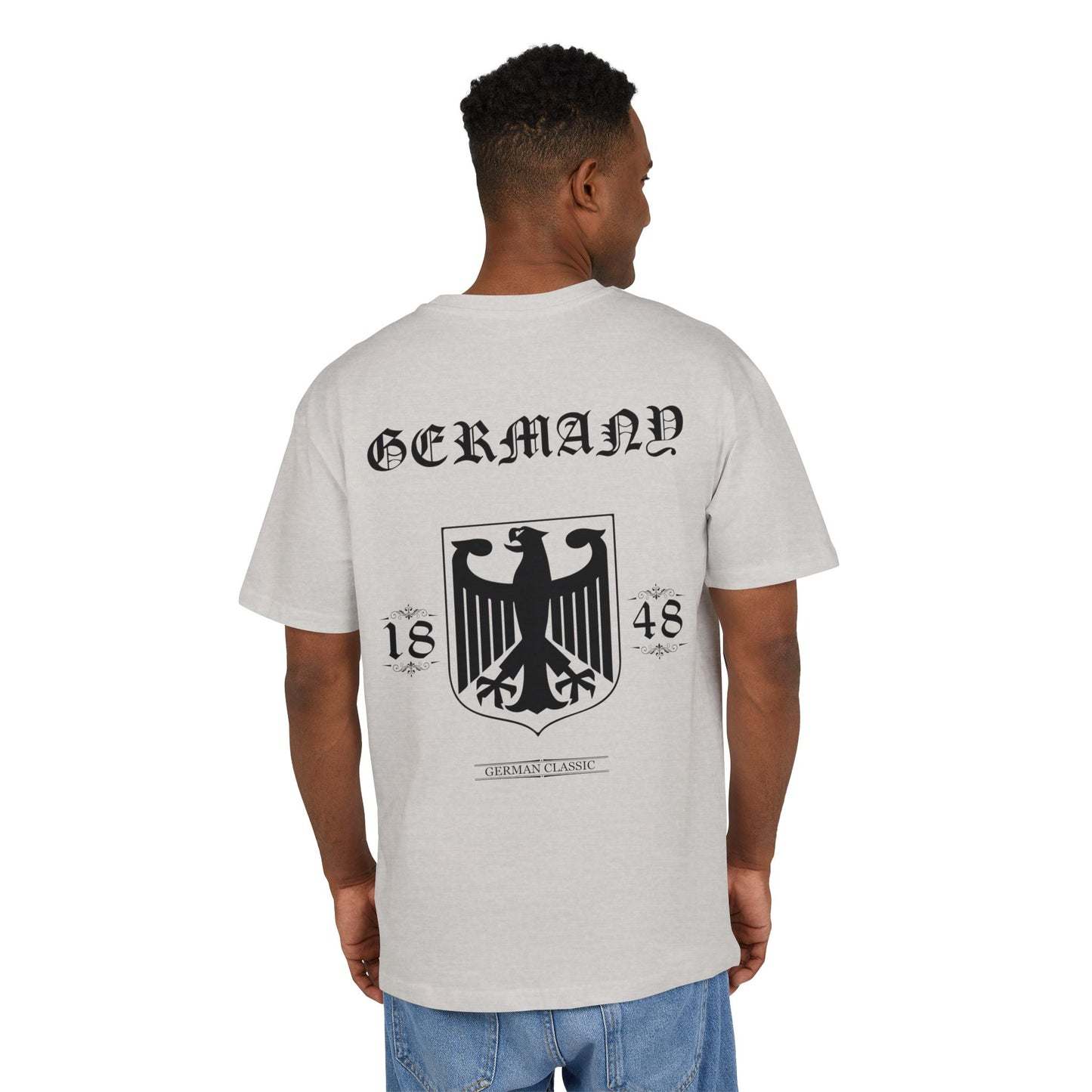 Oversized Shirt - Weiß Germany 1848 Klassisches T-Shirt mit Bundesadler