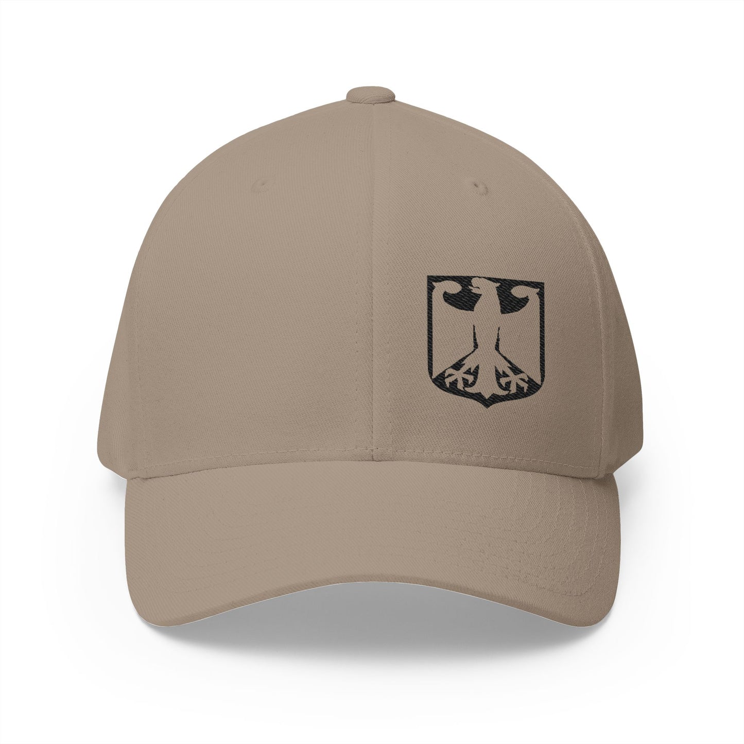 German Classic Flexfit® Gestickt Cap in Grau mit Bundesadler, DEU, Deutschland Cap