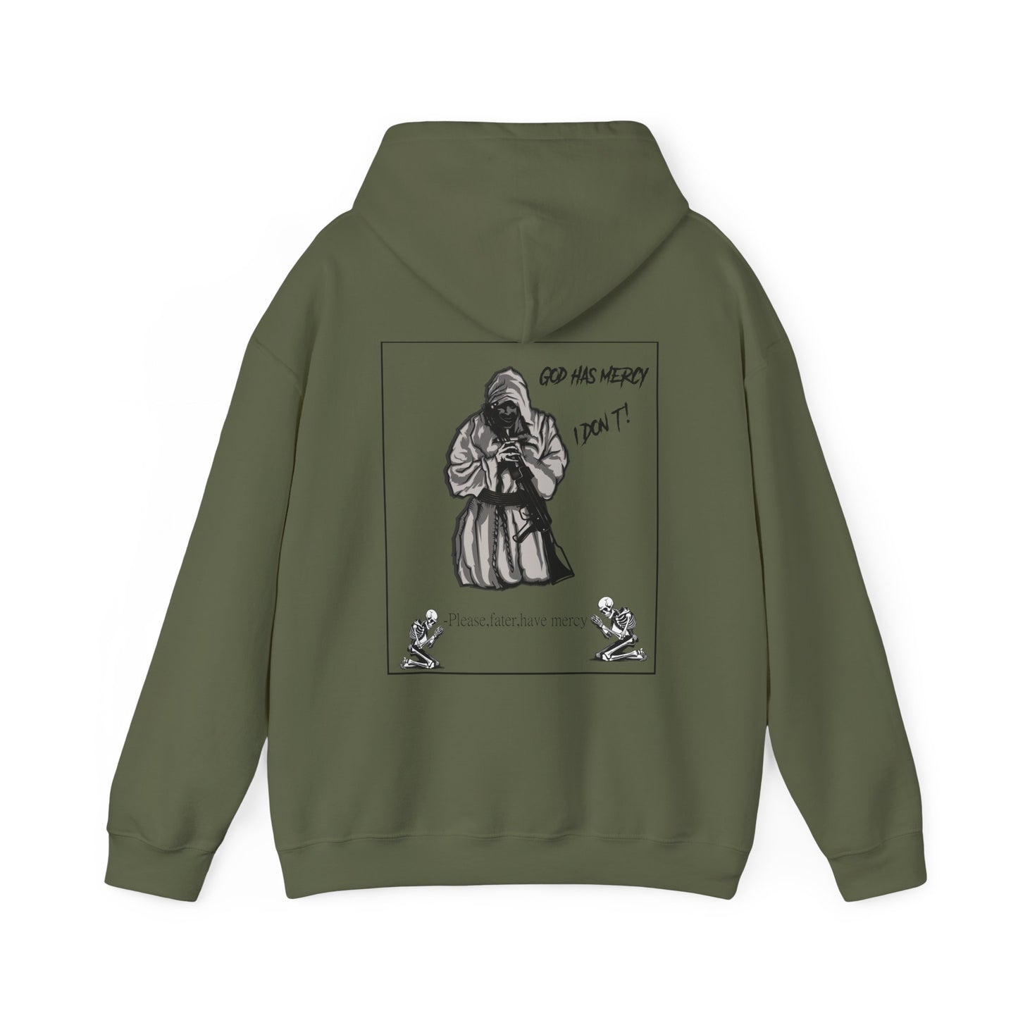 Skull Military Style Hoodie-Streetwear Army Design-Combat Wear Herren