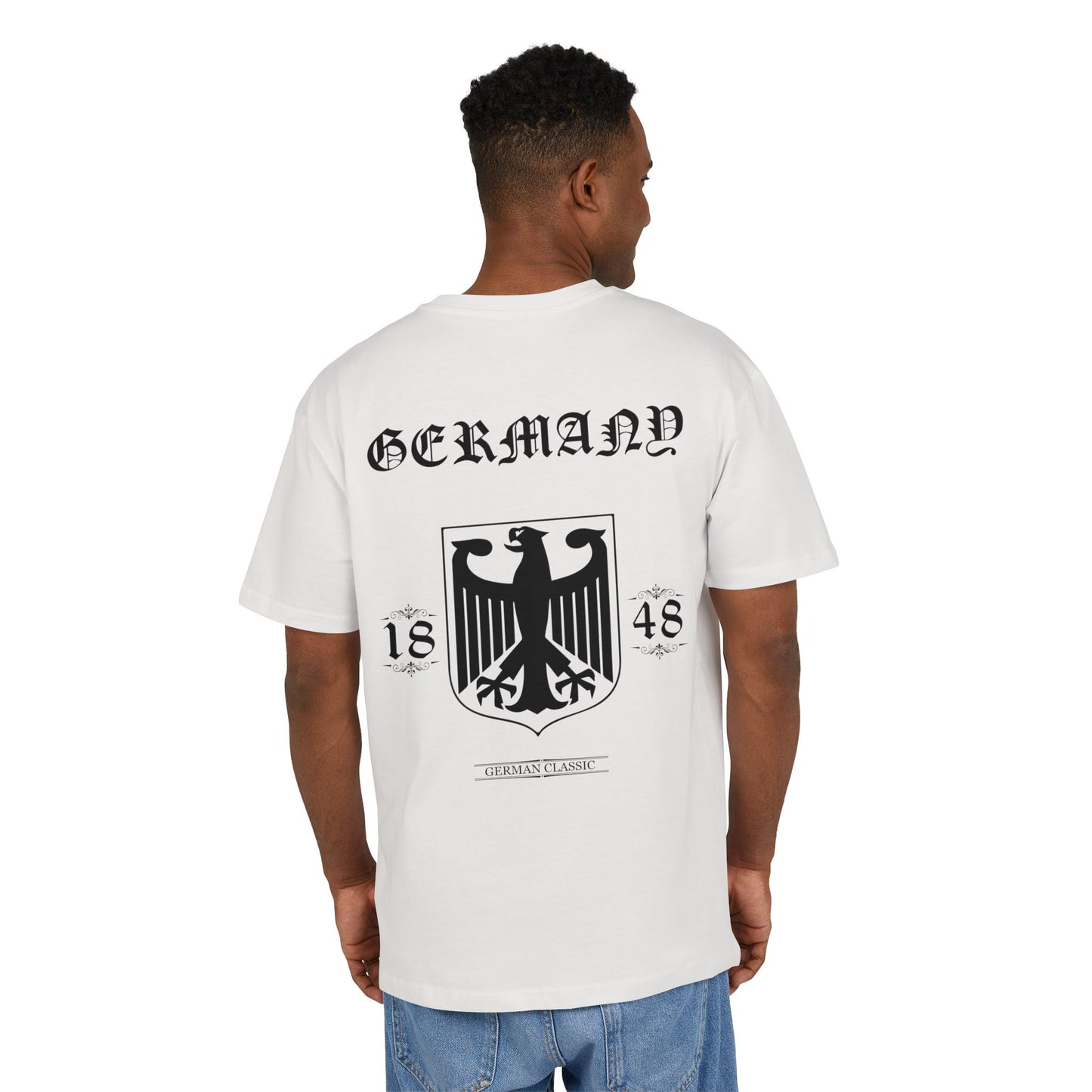 Oversized Shirt - Weiß Germany 1848 Klassisches T-Shirt mit Bundesadler