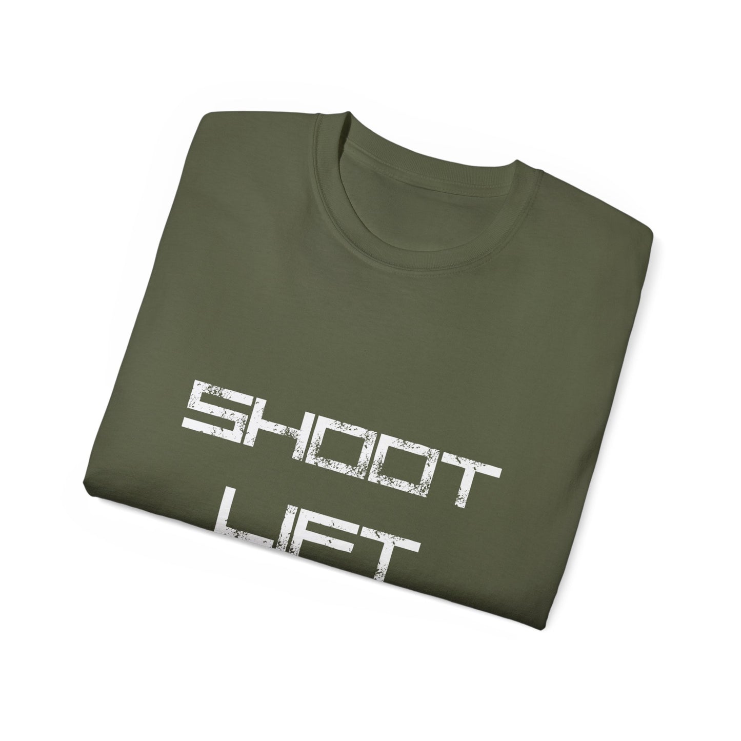 T-Shirt -Shoot Lift Fight- Fitness Shirt, Oberteil