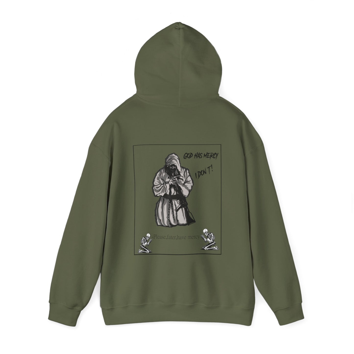 Skull Military Style Hoodie-Streetwear Army Design-Combat Wear Herren
