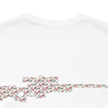 Hello Summer Floral Gun Graphic Tee Unisex Jersey Short Sleeve Shirt Black