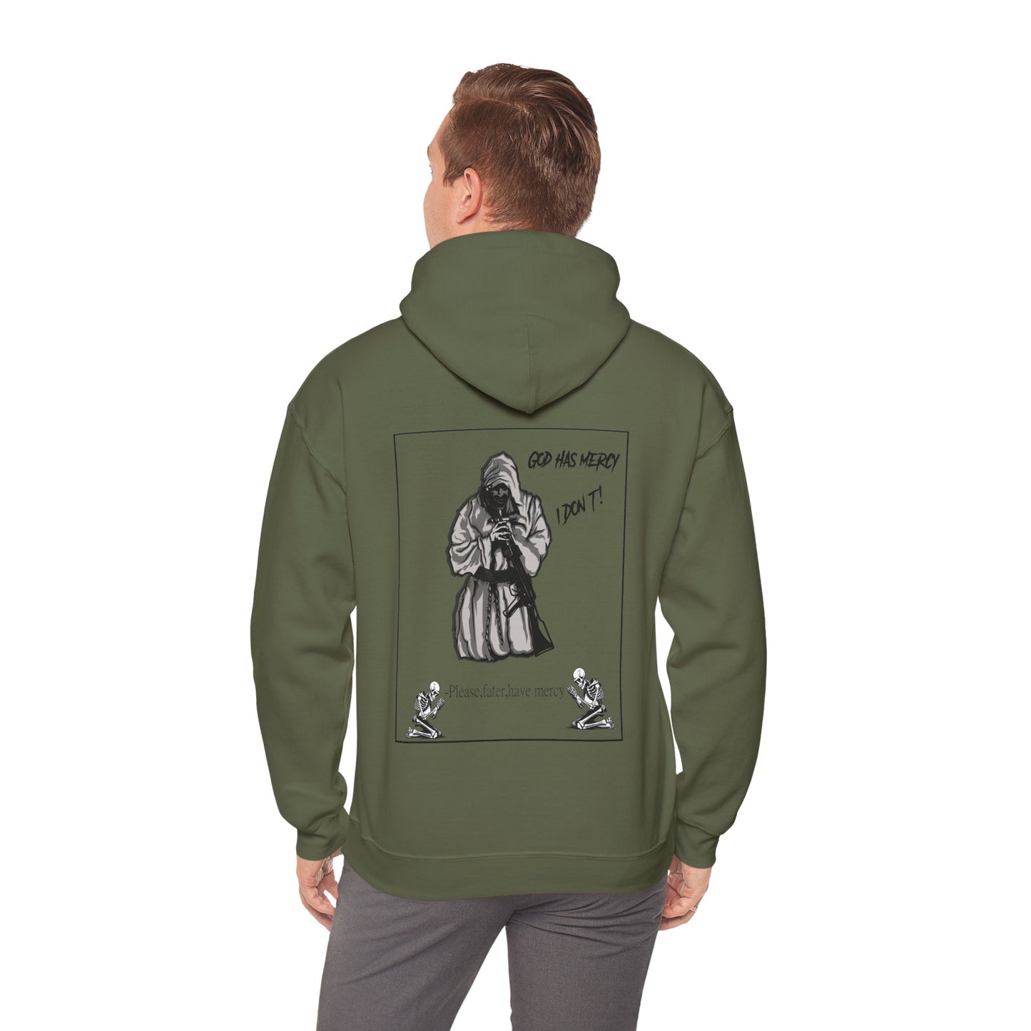 Skull Military Style Hoodie-Streetwear Army Design-Combat Wear Herren