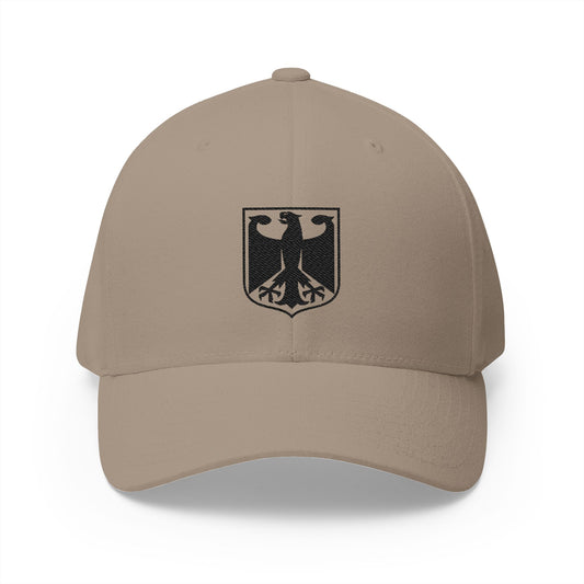 German Classic Flexfit® Cap in Grau mit Bundesadler, DEU, Deutschland Cap