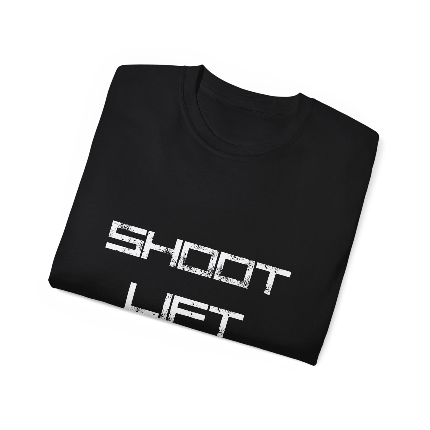 T-Shirt -Shoot Lift Fight- Fitness Shirt, Oberteil