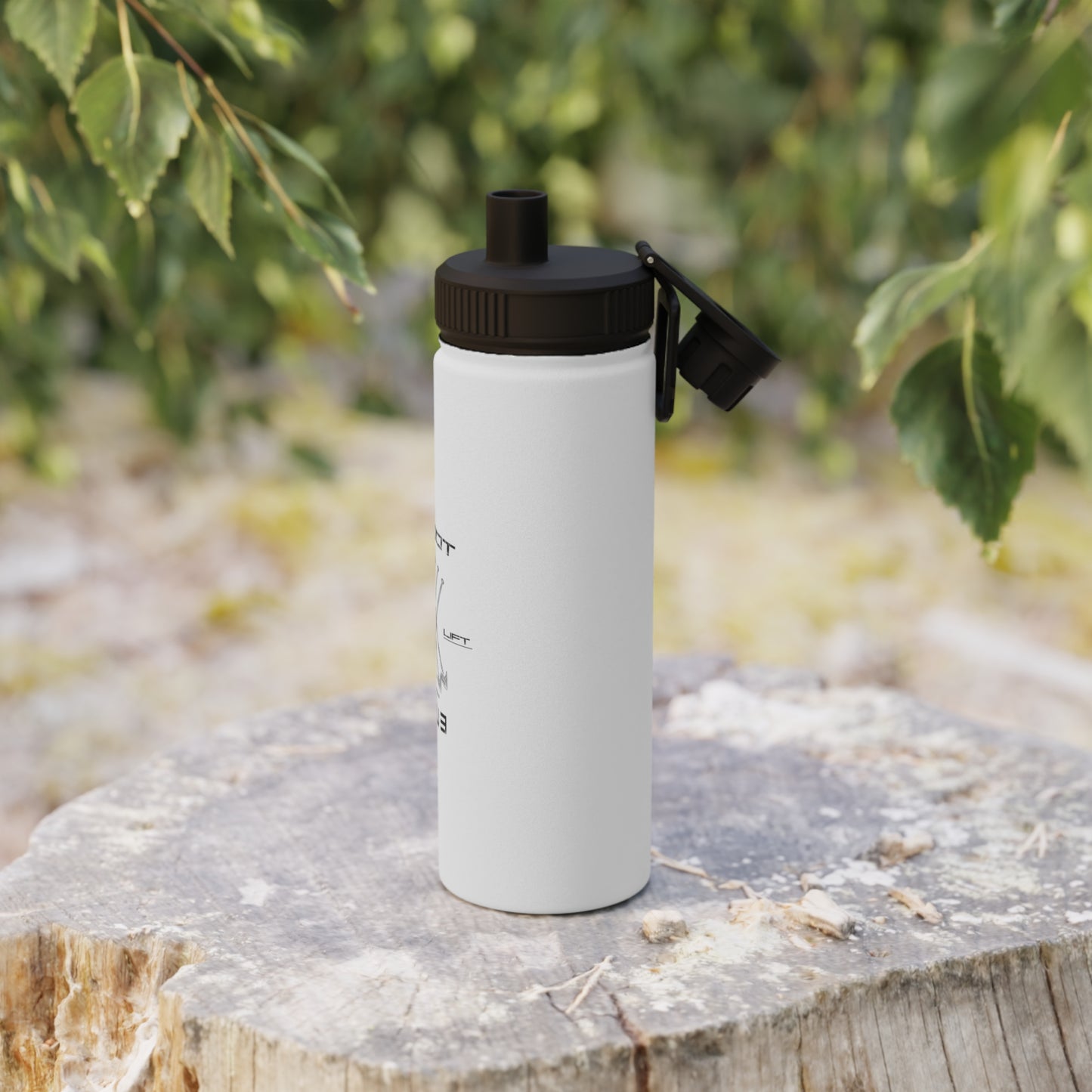 Edelstahl Sport-Wasserflasche "Shoot Lift Fight" Fitness-Wasserflasche