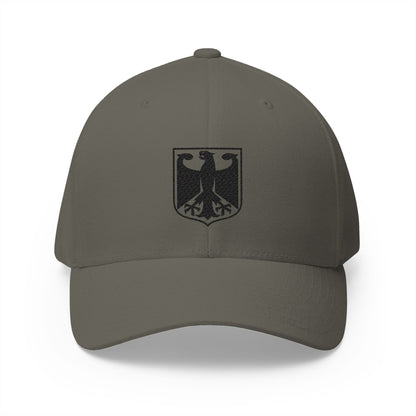 German Classic Flexfit® Cap in Grau mit Bundesadler, DEU, Deutschland Cap