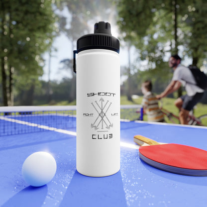 Edelstahl Sport-Wasserflasche "Shoot Lift Fight" Fitness-Wasserflasche