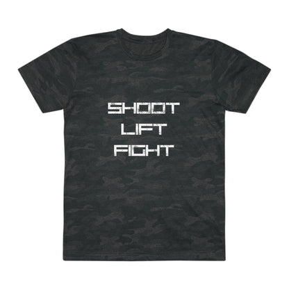 Shoot Lift Fight -T-Shirt - Herren Mode  Fitness Shirt