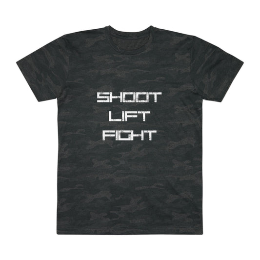 Shoot Lift Fight -T-Shirt - Herren Mode  Fitness Shirt