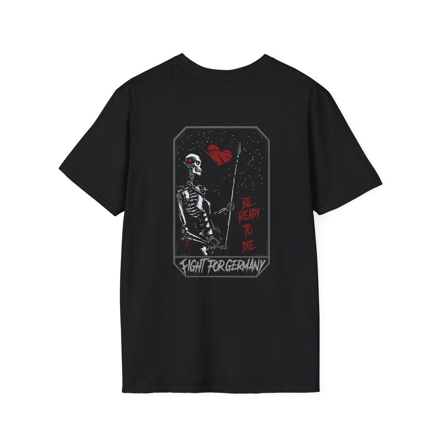 Blackbeard Motiv schwarzes t-Shirt Fight for Germany Motiv Design trooptrends 