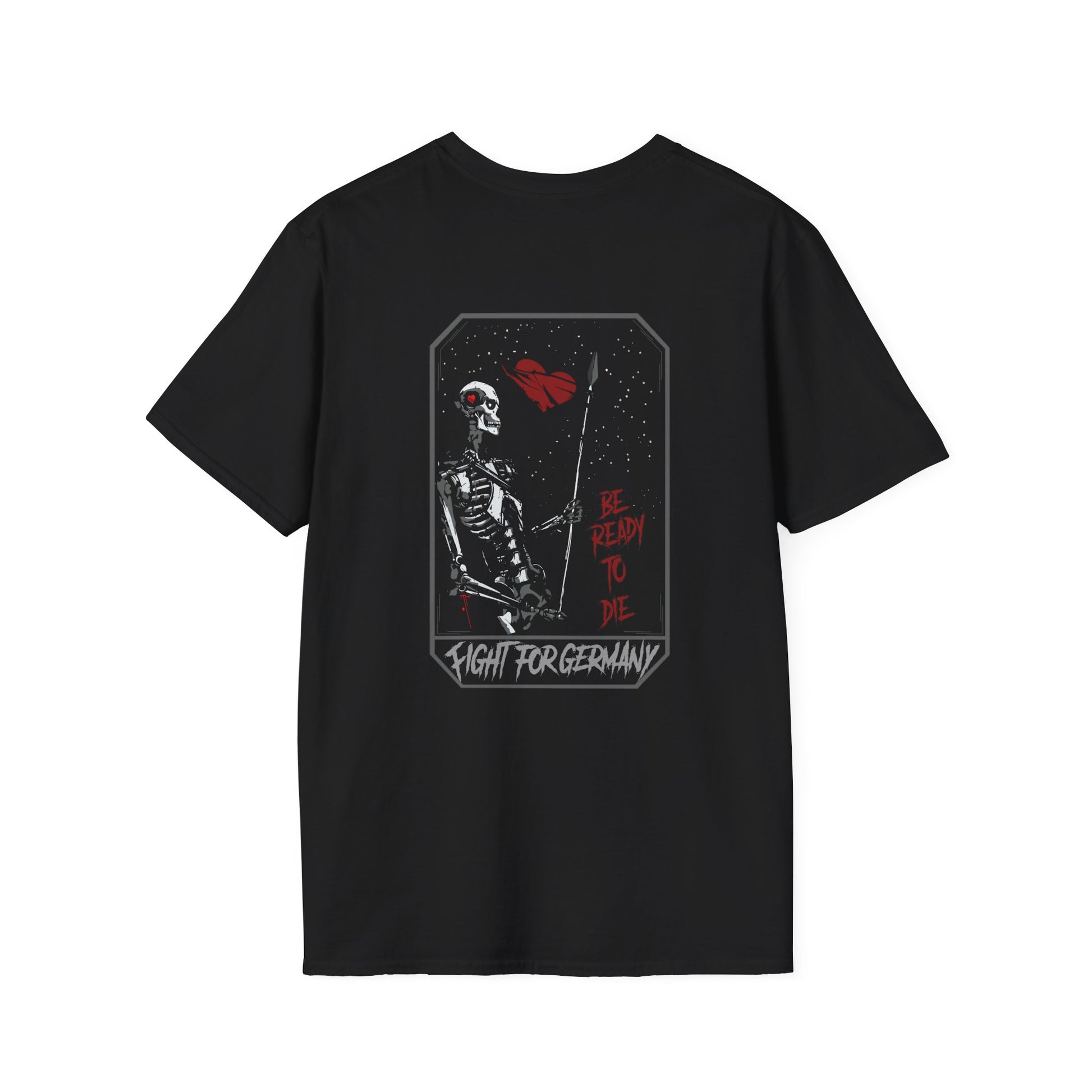 Blackbeard Motiv schwarzes t-Shirt Fight for Germany Motiv Design trooptrends 