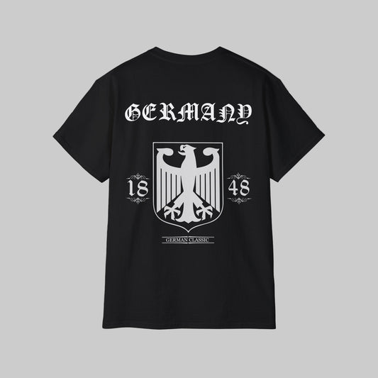 Bundeswehr Deutschland t-Shirt im German Classic in Schwanz und weißer Schrift Motiv Design trooptrends 