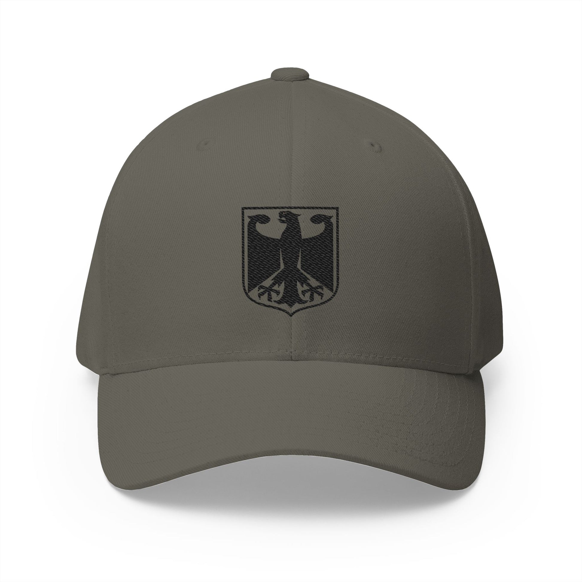 Cap von FlexFit in dunkelgrau Motiv bundesadler in German Classic Style Design trooptrends 