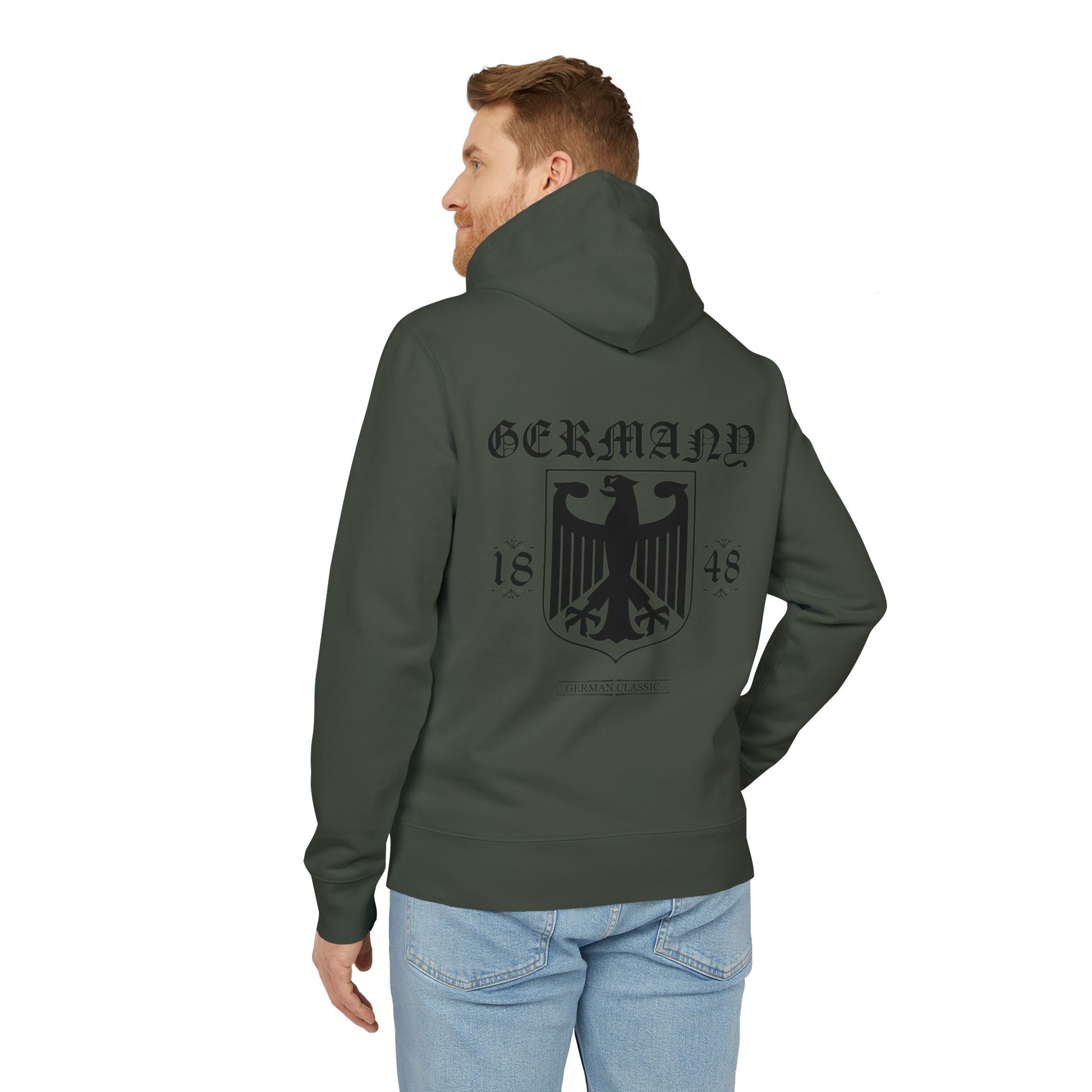 Germany classic Hoodie Herren Khaki Edition mit schwarzem logo design trooptrends