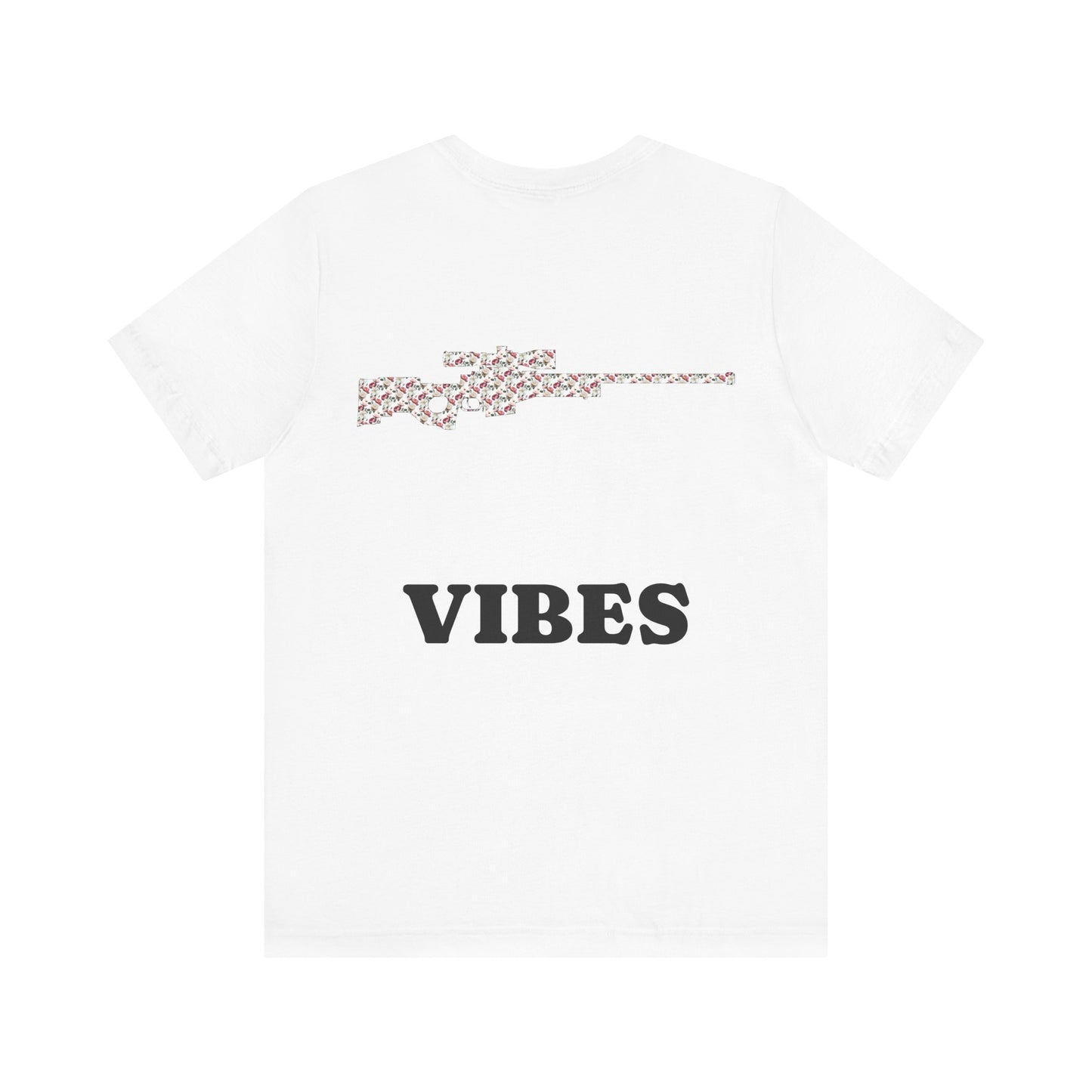 Weißes t-Shirt mit Good Vibes Motive Military Style Design trooptrends 