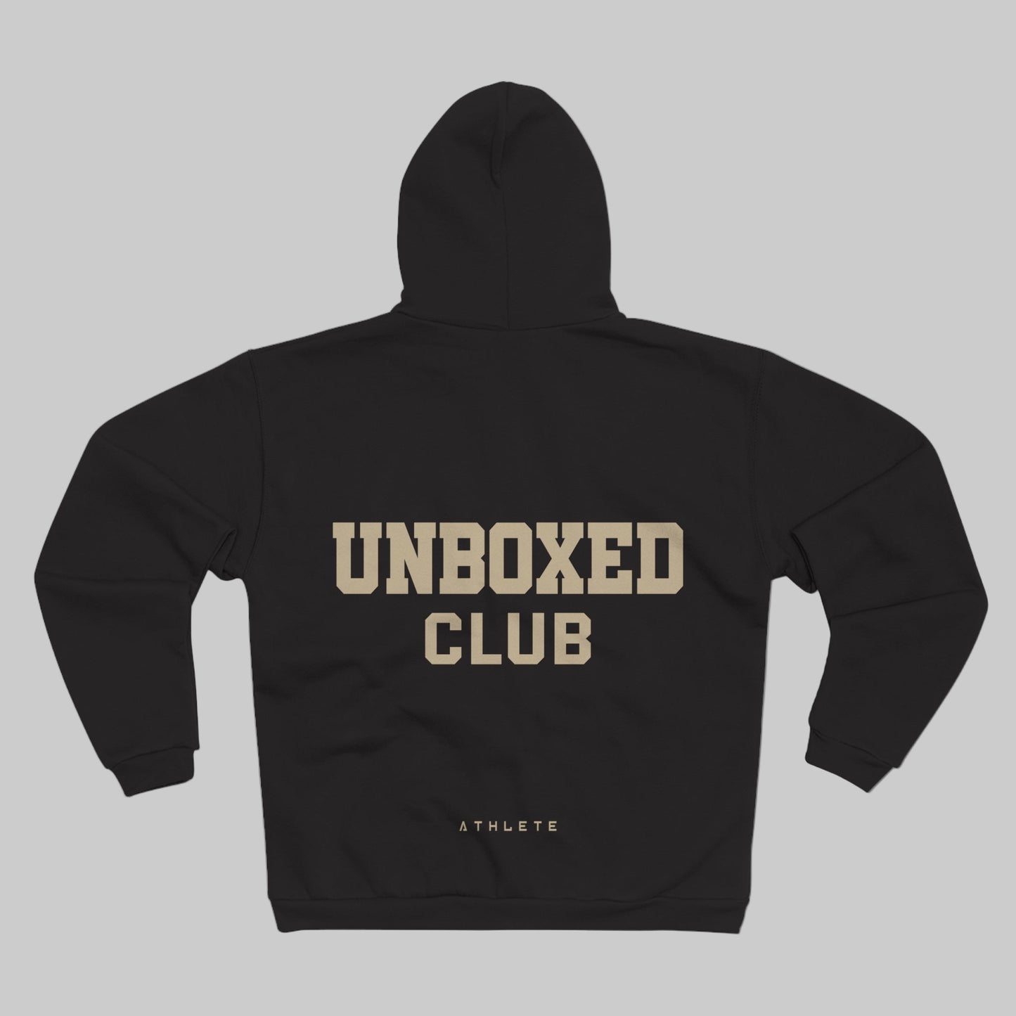 Herren ZIP Hoodie für Herren in Schwarz Motiv in Gold Unboxed Club Design trooptrends 