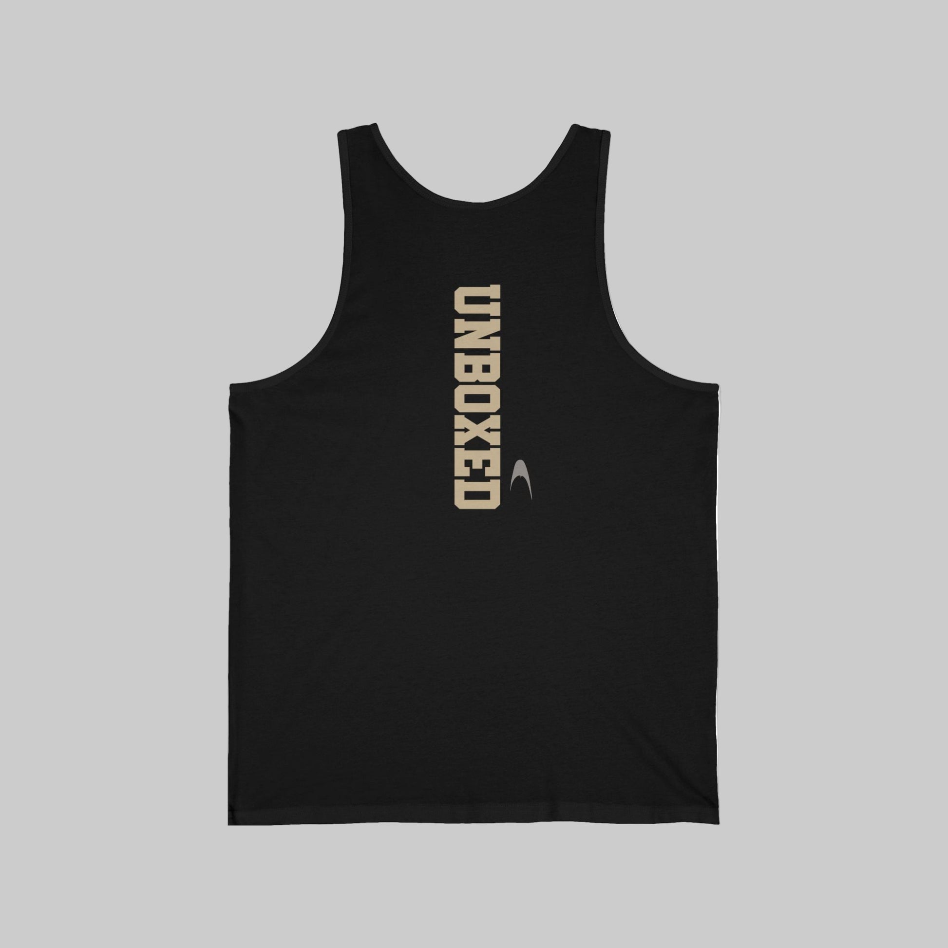 Tanktop Herren ideal für Kampfsportaren Boxen mma oder Kickboxen in Schwarz Motiv in Gold Unboxed Club Design Trooptrends 